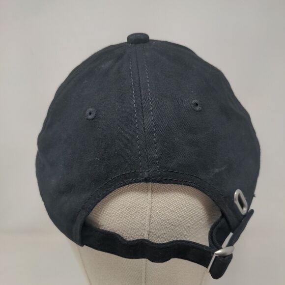 Unbranded Slideback Hat Black One Size Adjustable Vented Holes 6 Panel Blank - Picture 5 of 7